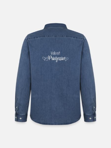 Full time princess - Men’s Organic Denim Shirt by Stanley/Stella - mid washy
