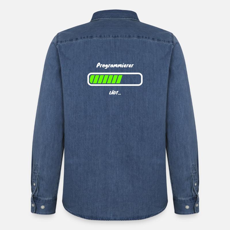 Programmierer Loading Softwareentwicklung - Männer Jeanshemd Organic von Stanley/Stella - verwaschenes Mittelblau 