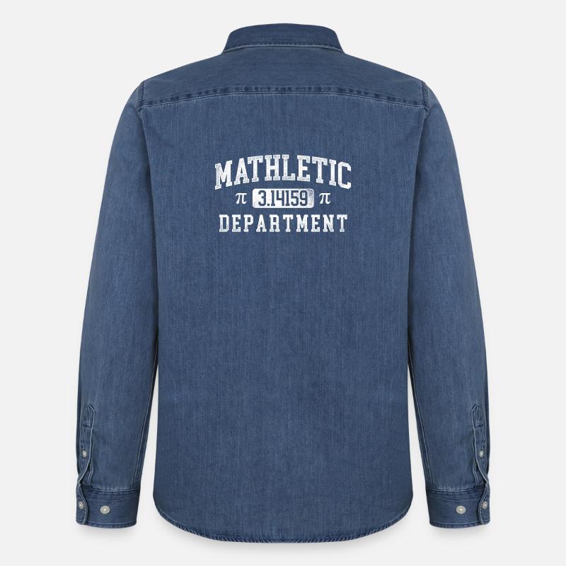 Dipartimento Mathletic 3.14159 Meme del Nerd Pi Day - Camicia in denim uomo bio di Stanley/Stella - blu medio slavato 