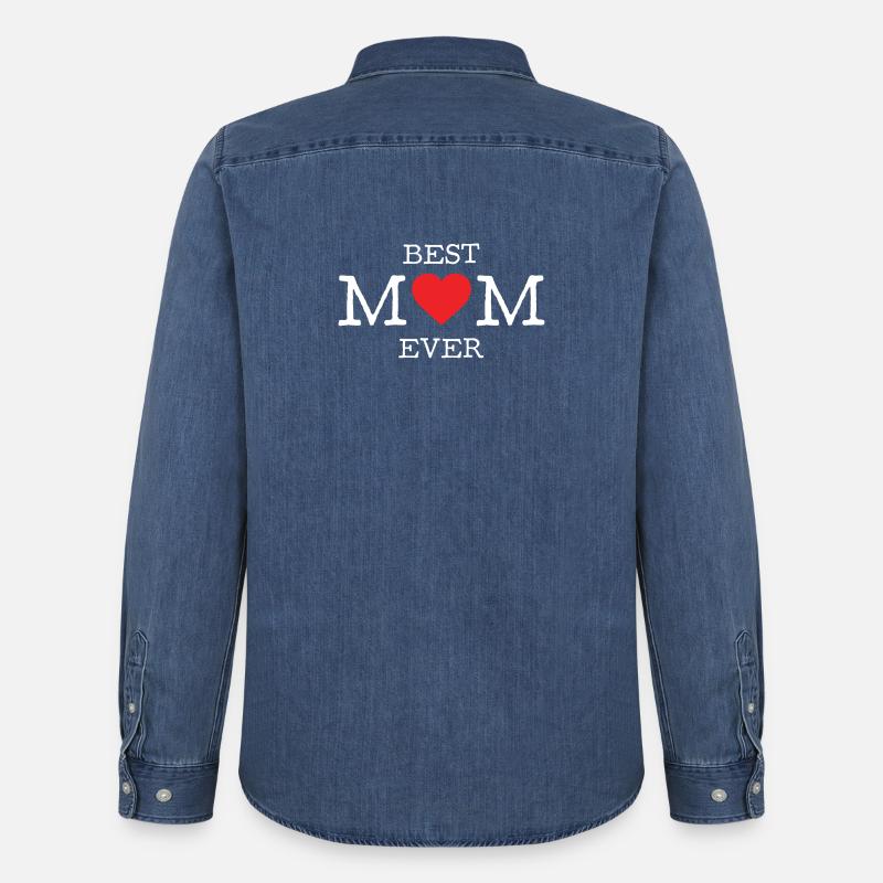 Die beste Mutter aller Zeiten - Männer Jeanshemd Organic von Stanley/Stella - verwaschenes Mittelblau 