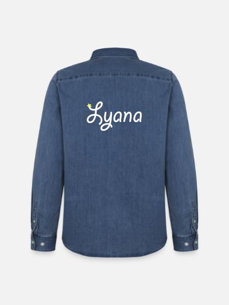 Lyana - Chemise en denim homme bio Stanley/Stella - bleu moyen délavé 