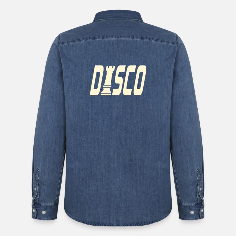 DISCO SCHACH TURM - Männer Jeanshemd Organic von Stanley/Stella - verwaschenes Mittelblau 