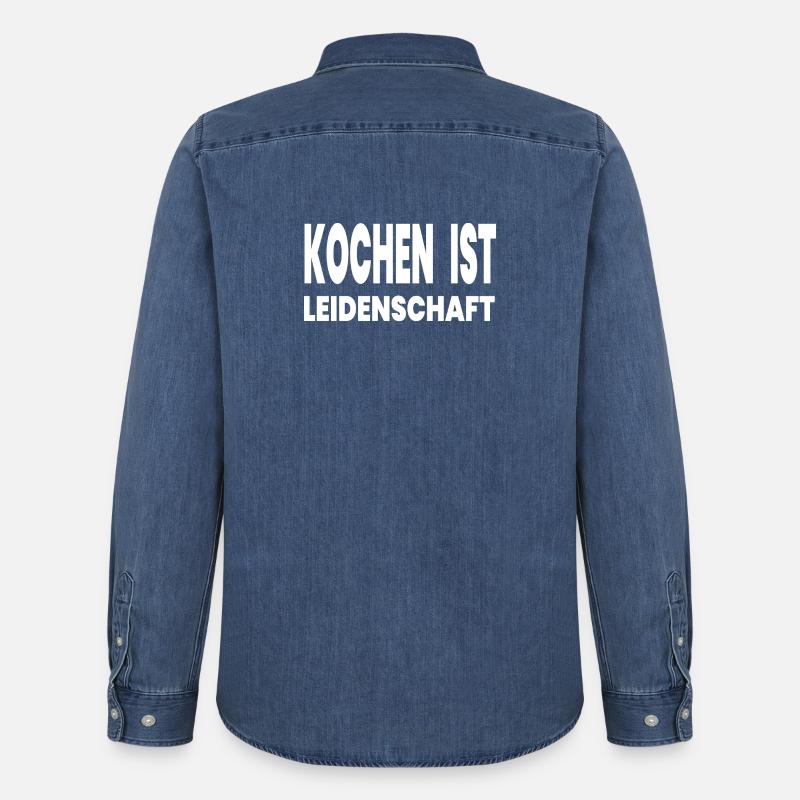 Kochen - Männer Jeanshemd Organic von Stanley/Stella - verwaschenes Mittelblau 