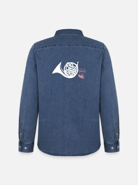 Waldhorn Hornist - Männer Jeanshemd Organic von Stanley/Stella - verwaschenes Mittelblau