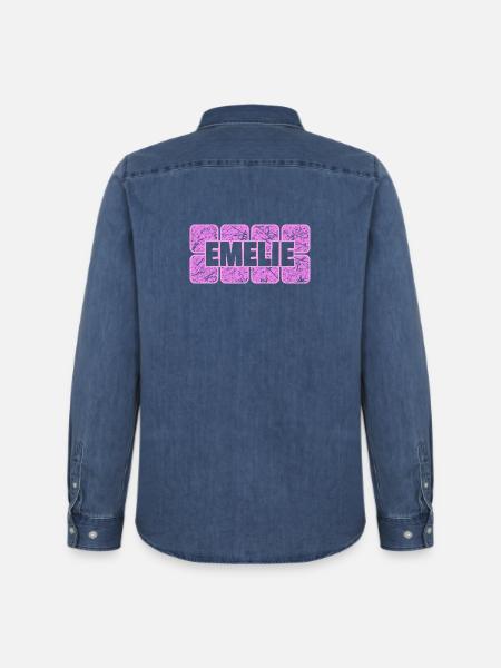 Geschenk für Emelie - Männer Jeanshemd Organic von Stanley/Stella - verwaschenes Mittelblau 