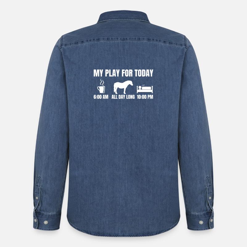 Reitplan - Männer Jeanshemd Organic von Stanley/Stella - verwaschenes Mittelblau 