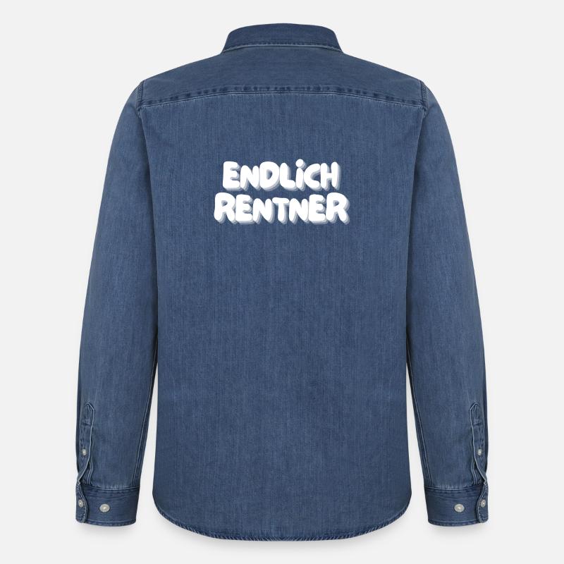 endlich rentner - Männer Jeanshemd Organic von Stanley/Stella - verwaschenes Mittelblau