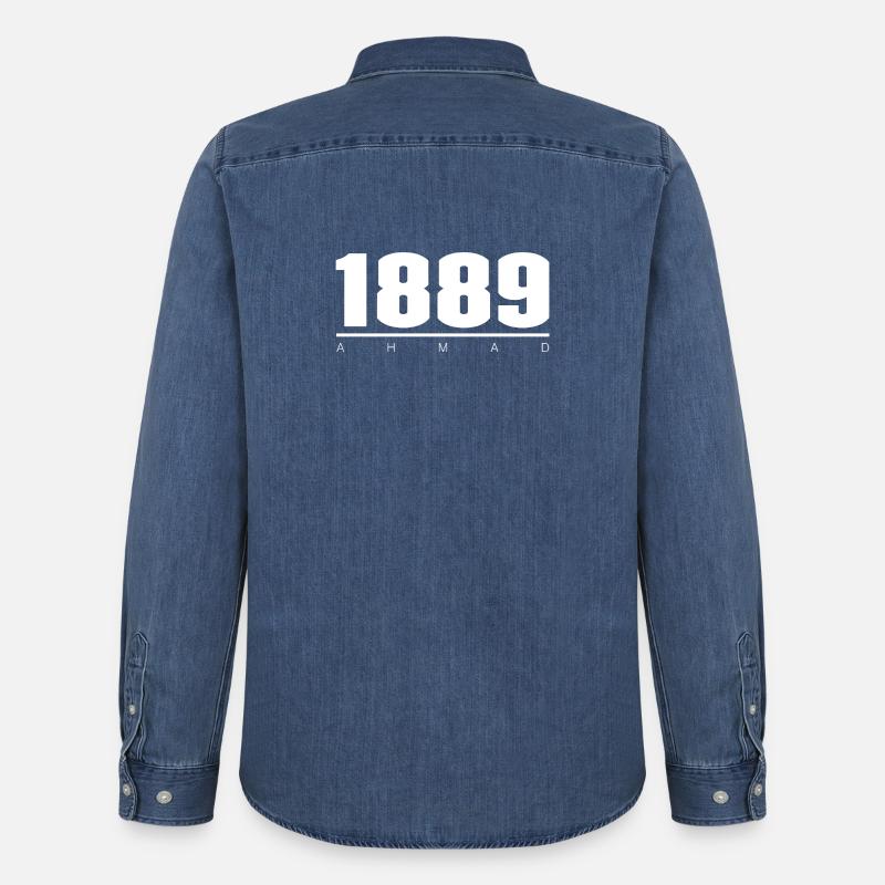 1889 - Männer Jeanshemd Organic von Stanley/Stella - verwaschenes Mittelblau