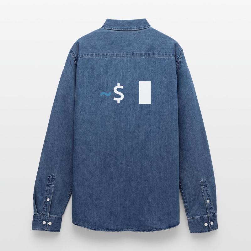 Commande Linux Shell Chemise en denim homme bio Stanley/Stella
