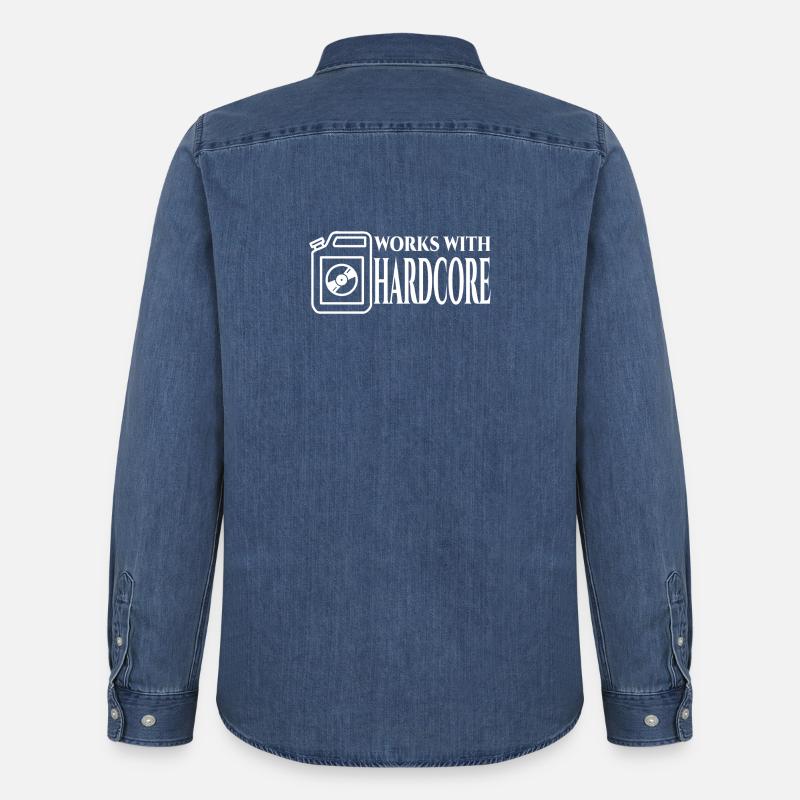 Hardcore- - Männer Jeanshemd Organic von Stanley/Stella - verwaschenes Mittelblau 