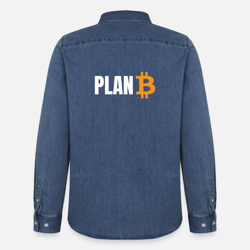 Plan Bitcoin - Männer Jeanshemd Organic von Stanley/Stella - verwaschenes Mittelblau 