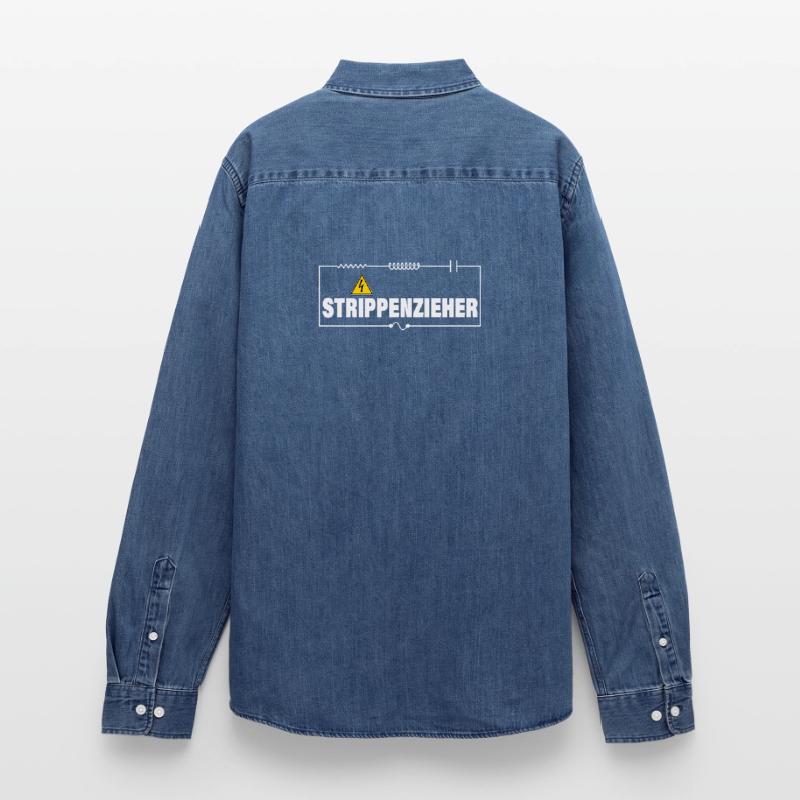 String-puller Men’s Organic Denim Shirt by Stanley/Stella