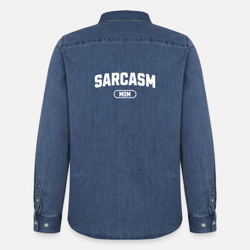 Sarkasmus-Mama - Männer Jeanshemd Organic von Stanley/Stella - verwaschenes Mittelblau