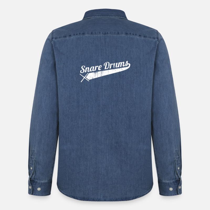 Schnarrtrommel - Männer Jeanshemd Organic von Stanley/Stella - verwaschenes Mittelblau