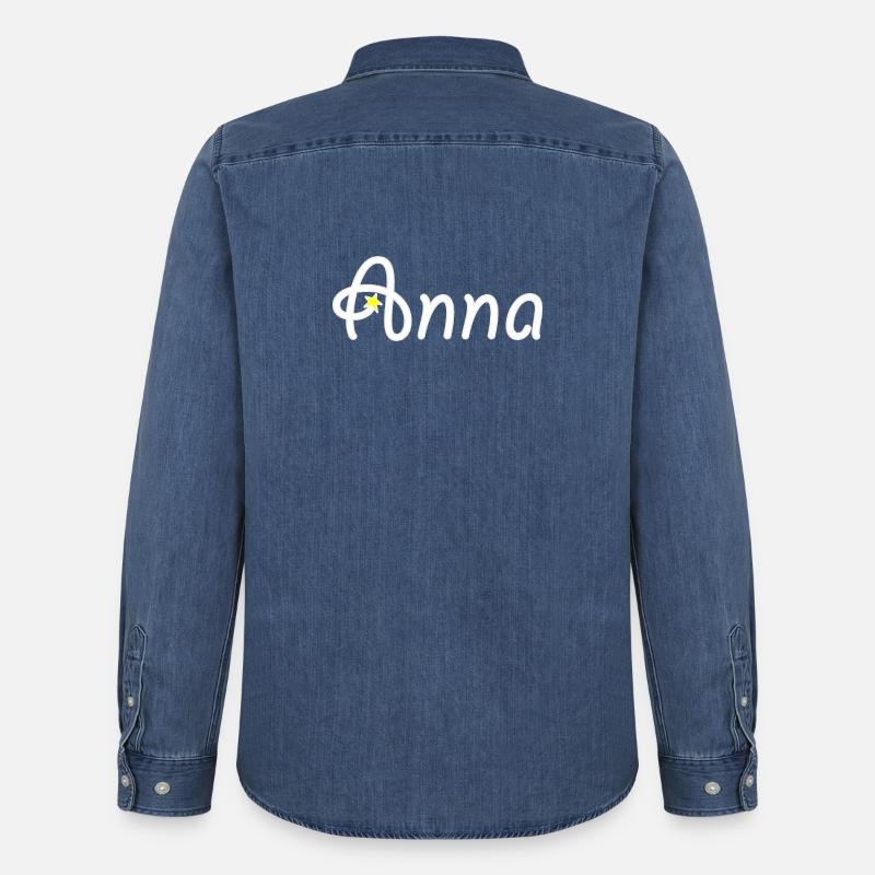 Anna - Männer Jeanshemd Organic von Stanley/Stella - verwaschenes Mittelblau 