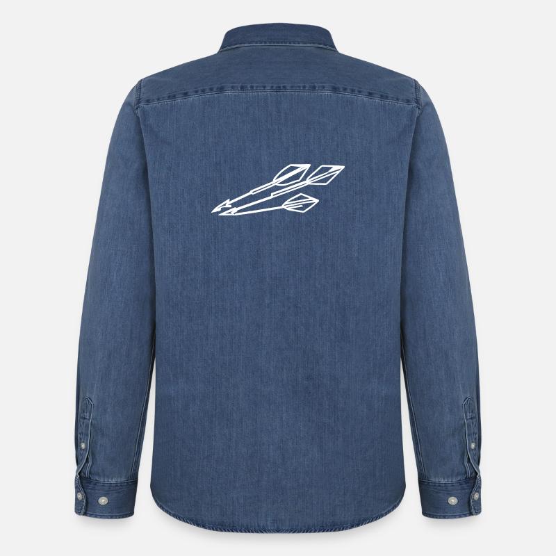 Pfeil und Bogen - Männer Jeanshemd Organic von Stanley/Stella - verwaschenes Mittelblau 