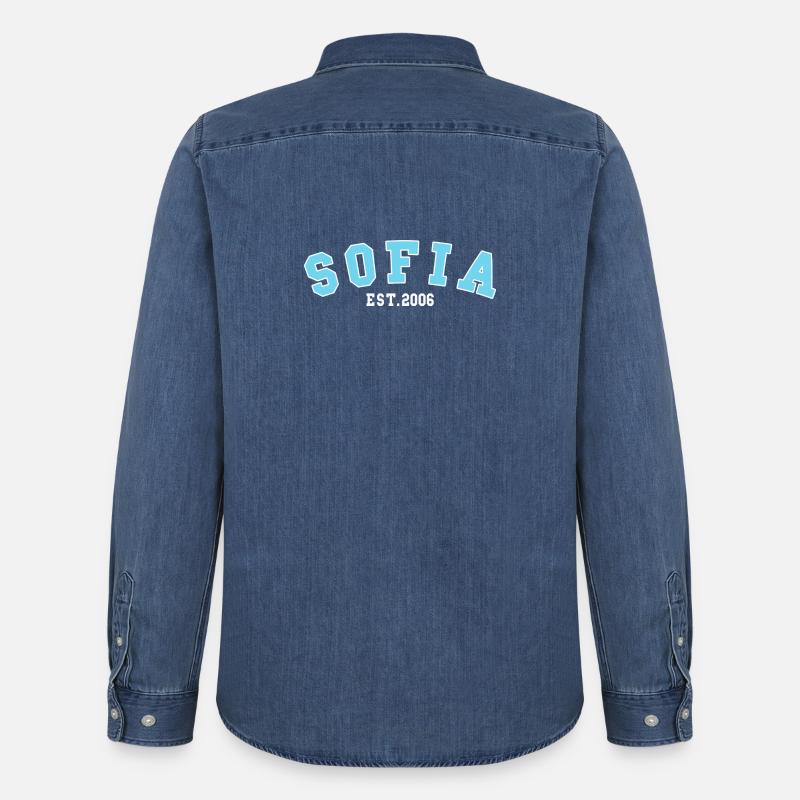 Sofia gegründet 2006 - Männer Jeanshemd Organic von Stanley/Stella - verwaschenes Mittelblau 