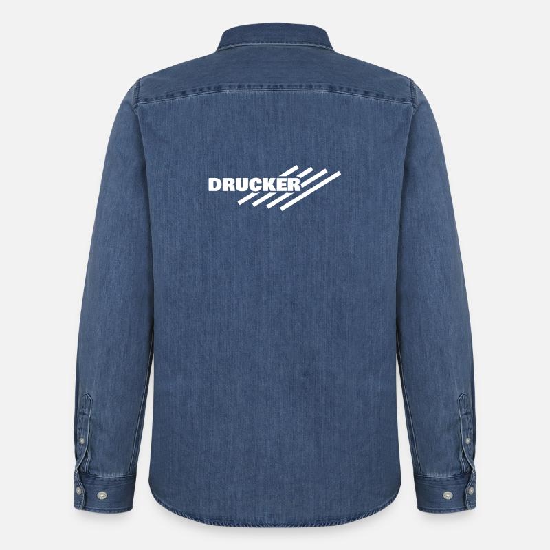 Beruf Drucker - Männer Jeanshemd Organic von Stanley/Stella - verwaschenes Mittelblau 
