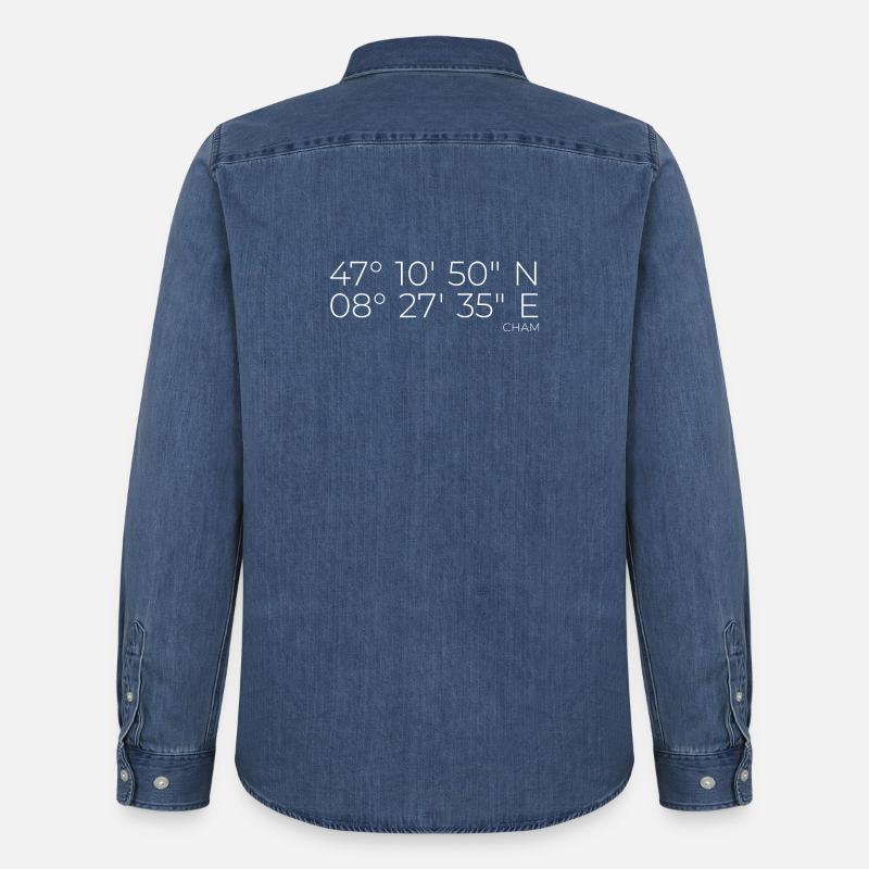 Coordinates Cham - Men’s Organic Denim Shirt by Stanley/Stella - mid washy