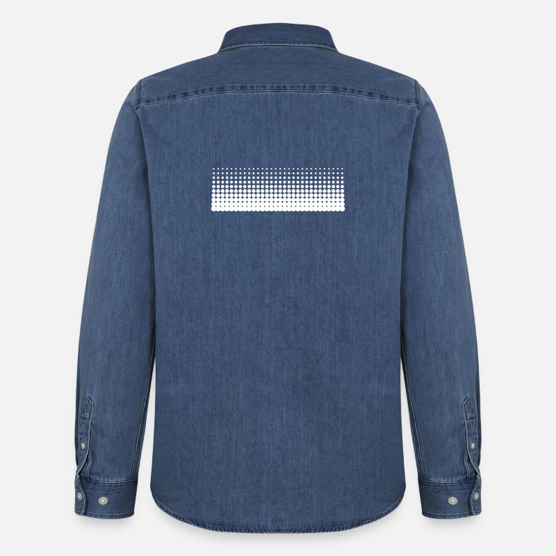 Basic Dots Gradient (breit) - Männer Jeanshemd Organic von Stanley/Stella - verwaschenes Mittelblau 