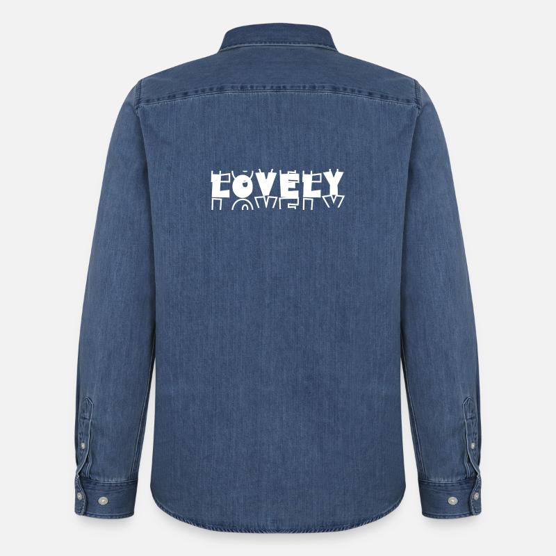 Schöne Vibes - Männer Jeanshemd Organic von Stanley/Stella - verwaschenes Mittelblau 