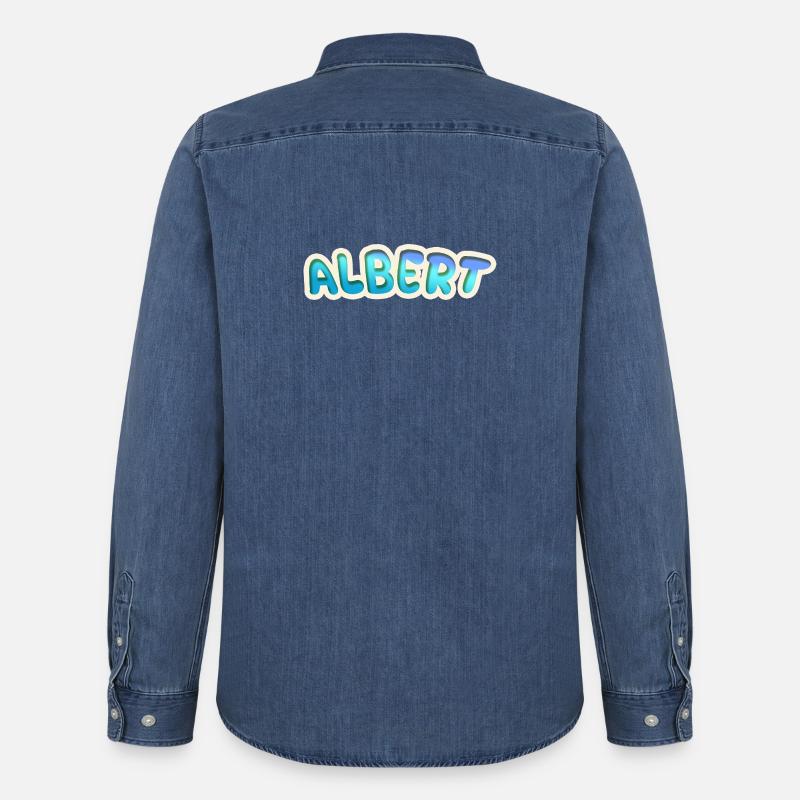 Albert als Beruf - Männer Jeanshemd Organic von Stanley/Stella - verwaschenes Mittelblau 