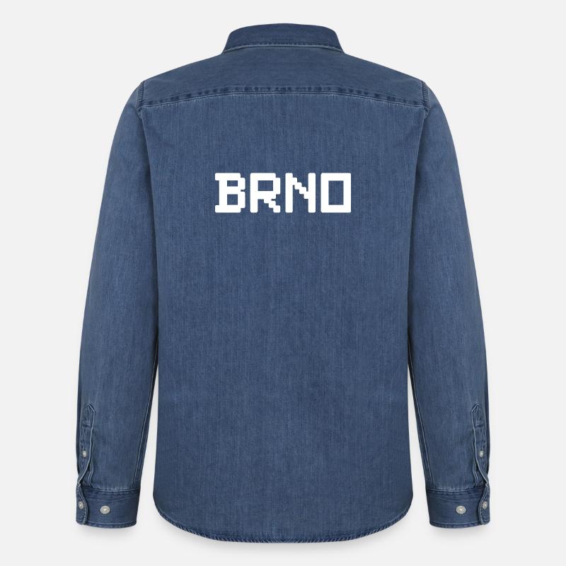 BRNO Tschechien - Männer Jeanshemd Organic von Stanley/Stella - verwaschenes Mittelblau 