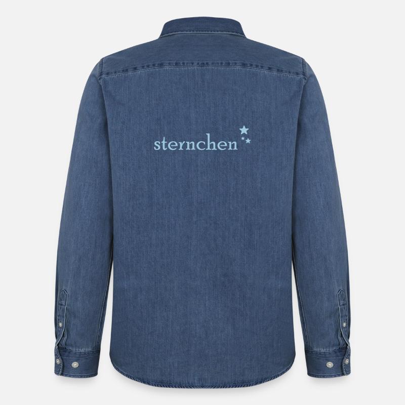 Sternchen - Männer Jeanshemd Organic von Stanley/Stella - verwaschenes Mittelblau 