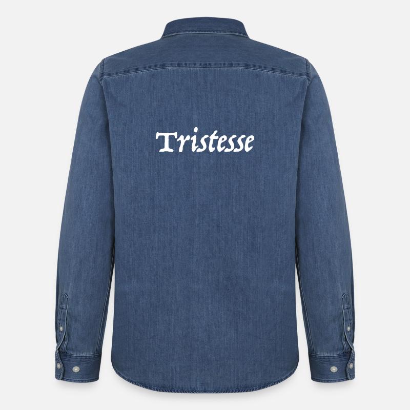 Tristesse - Männer Jeanshemd Organic von Stanley/Stella - verwaschenes Mittelblau