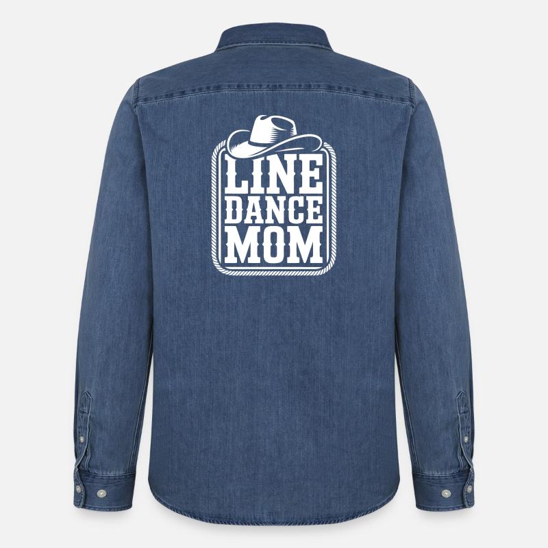 Line Dance Mutter - Männer Jeanshemd Organic von Stanley/Stella - verwaschenes Mittelblau 