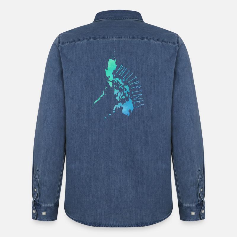 Philippines - Männer Jeanshemd Organic von Stanley/Stella - verwaschenes Mittelblau 