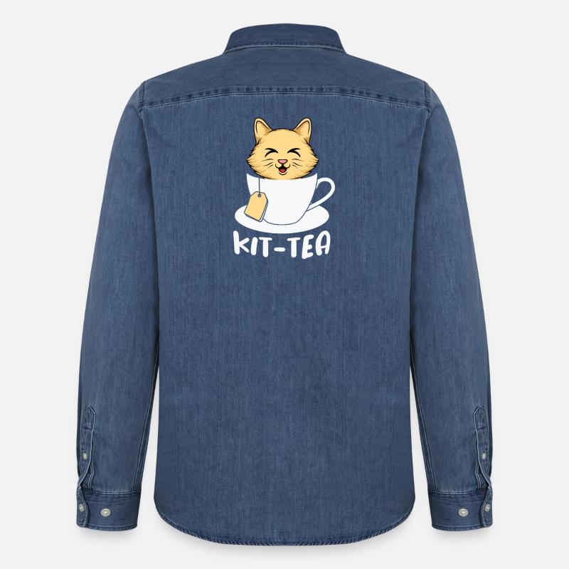 Kit Tea Time - Männer Jeanshemd Organic von Stanley/Stella - verwaschenes Mittelblau 