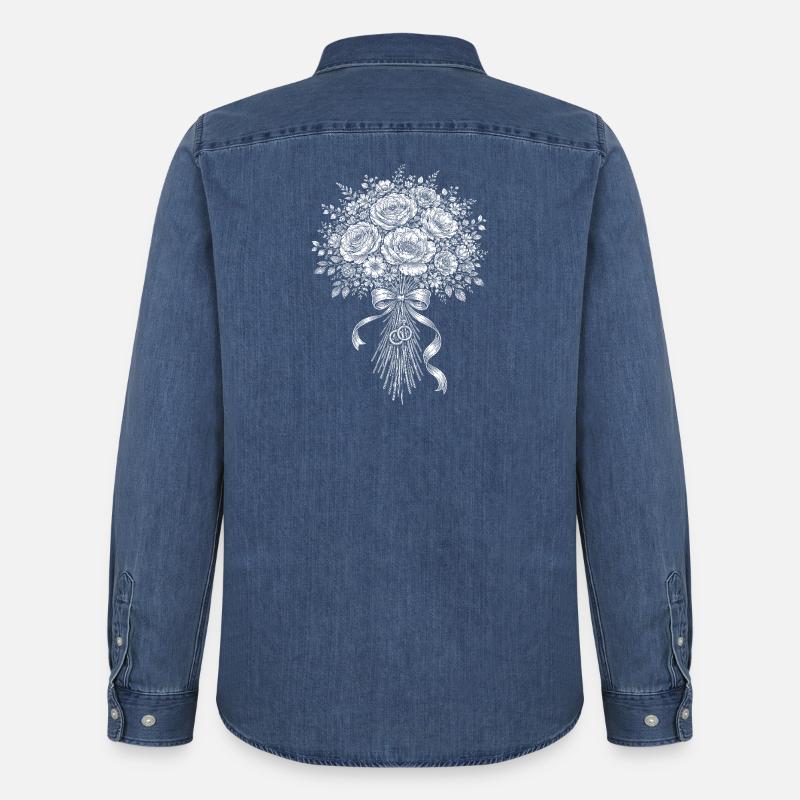 Brautstrauß - Männer Jeanshemd Organic von Stanley/Stella - verwaschenes Mittelblau 