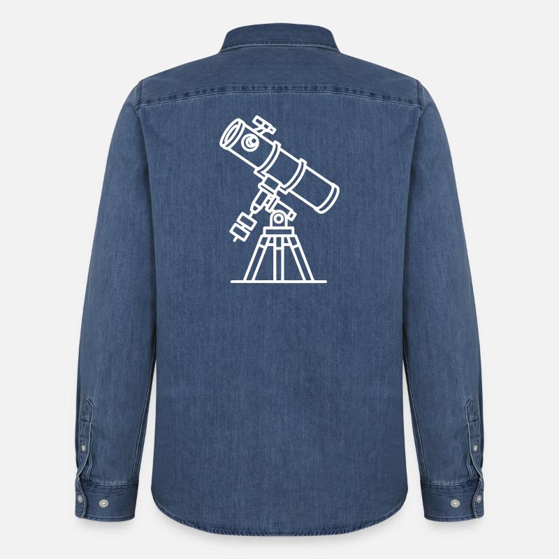 Teleskop - Männer Jeanshemd Organic von Stanley/Stella - verwaschenes Mittelblau 