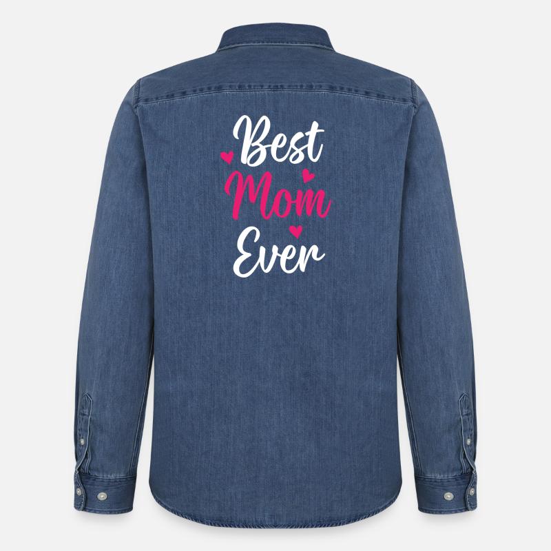 Beste Mutter aller Zeiten - Männer Jeanshemd Organic von Stanley/Stella - verwaschenes Mittelblau 