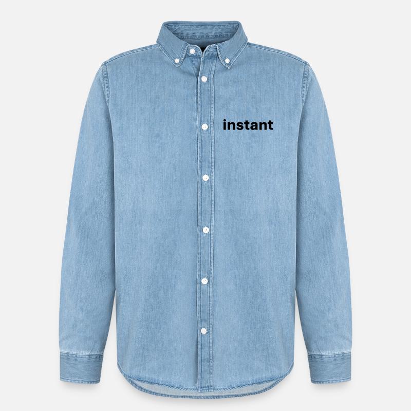 instant - Männer Jeanshemd Organic von Stanley/Stella - verwaschenes Hellblau