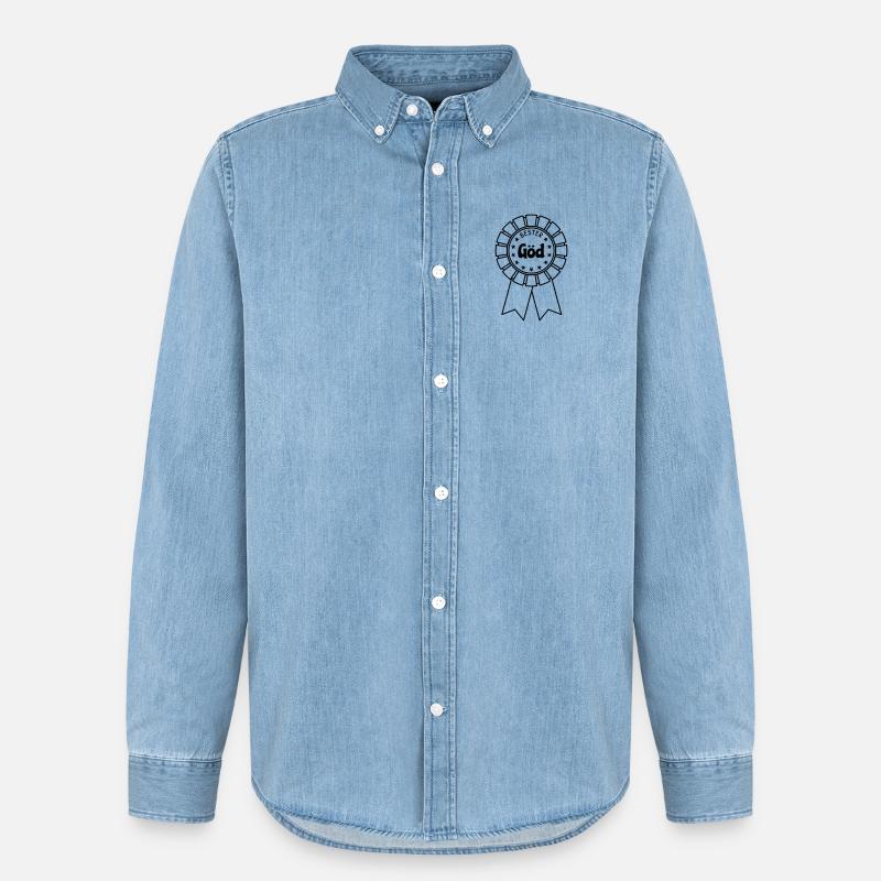 Bester Göd - Männer Jeanshemd Organic von Stanley/Stella - verwaschenes Hellblau