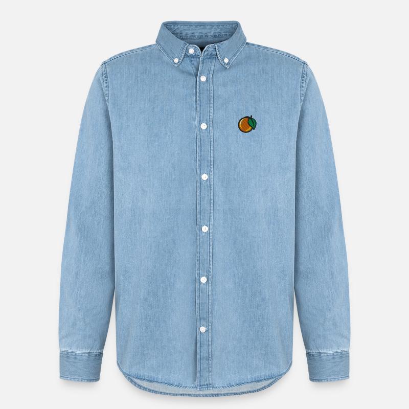 Arancia - Camicia in denim uomo bio di Stanley/Stella - azzurro chiaro slavato
