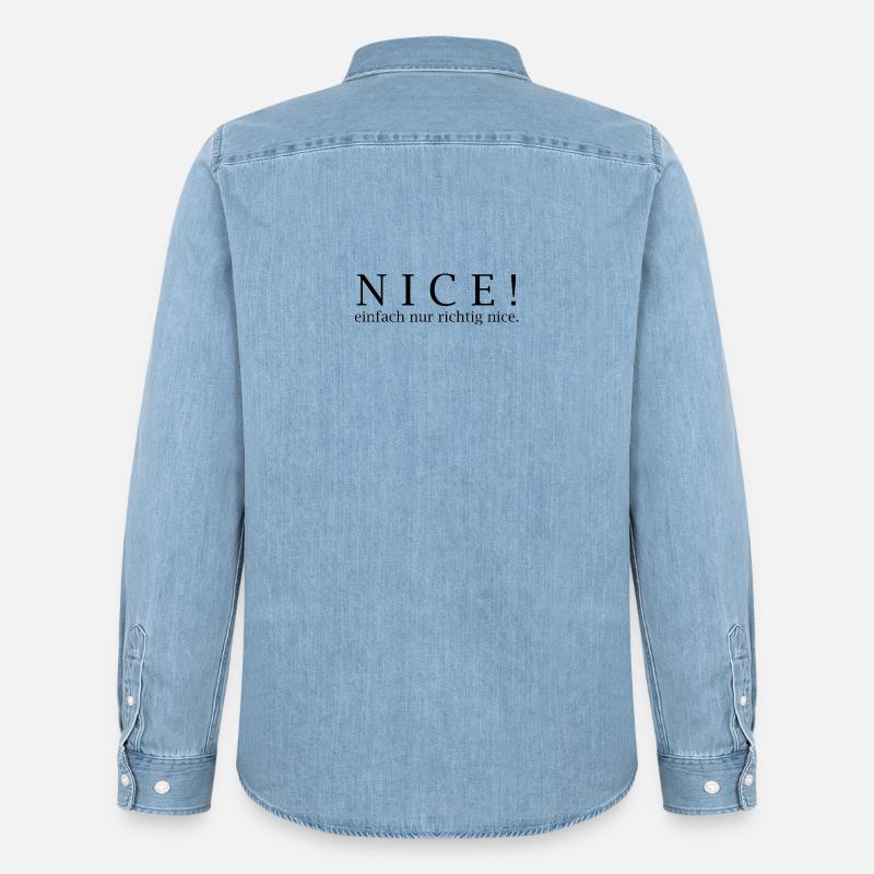NICE! Einfach nur richtig nice. - Männer Jeanshemd Organic von Stanley/Stella - verwaschenes Hellblau