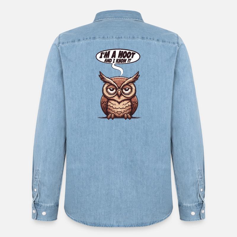 Spaßvogel - Männer Jeanshemd Organic von Stanley/Stella - verwaschenes Hellblau