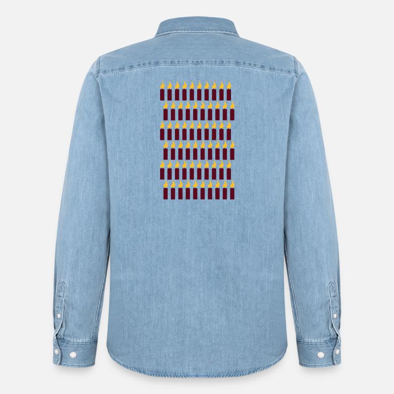 60. Geburtstag - Männer Jeanshemd Organic von Stanley/Stella - verwaschenes Hellblau