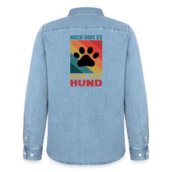Gassi Outfits Hunde Herrchen Hundehalter Hund - Männer Jeanshemd Organic von Stanley/Stella - verwaschenes Hellblau - Hinten - AI Model Male 185 light (185cm)