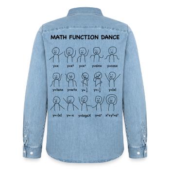Le (Nerd-shirt) 'Math Fonction Dance' - Chemise en denim homme bio Stanley/Stella - bleu clair délavé - Dos - AI Model Male 185 light (185cm)