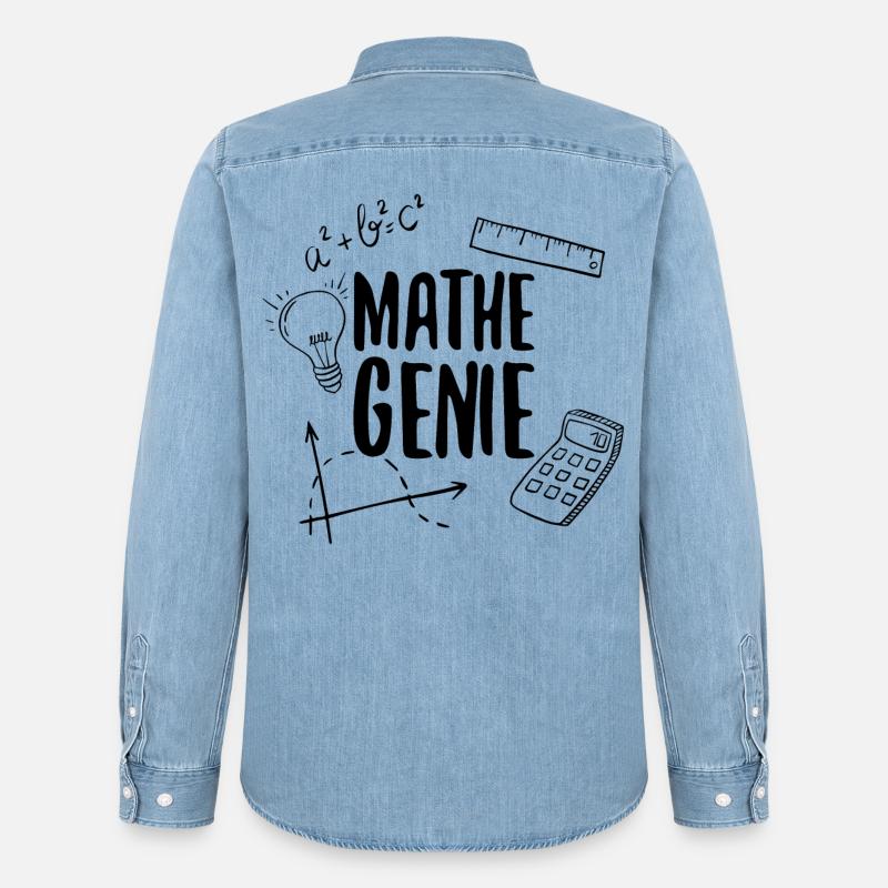 Math genius mathematics genius arithmetic math - Men’s Organic Denim Shirt by Stanley/Stella - light wash