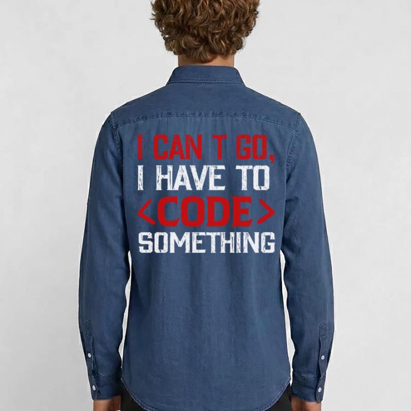 Programmierer , Nerd , Computer Code Männer Jeanshemd Organic von Stanley/Stella