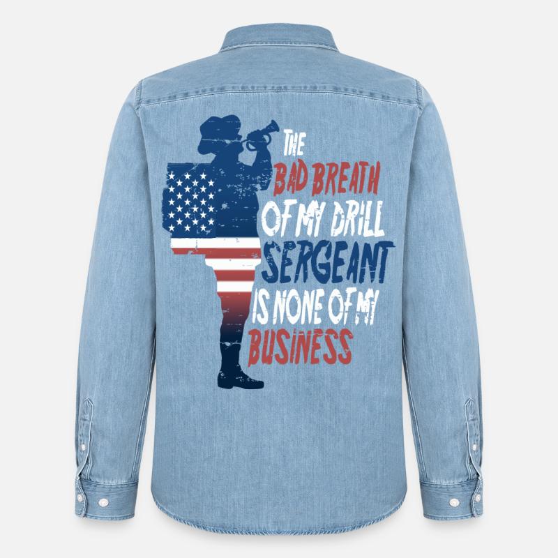 Drill Sergeant - Männer Jeanshemd Organic von Stanley/Stella - verwaschenes Hellblau