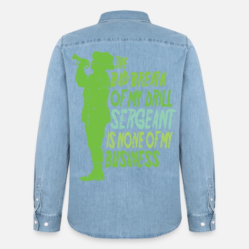 Drill Sergeant - Männer Jeanshemd Organic von Stanley/Stella - verwaschenes Hellblau