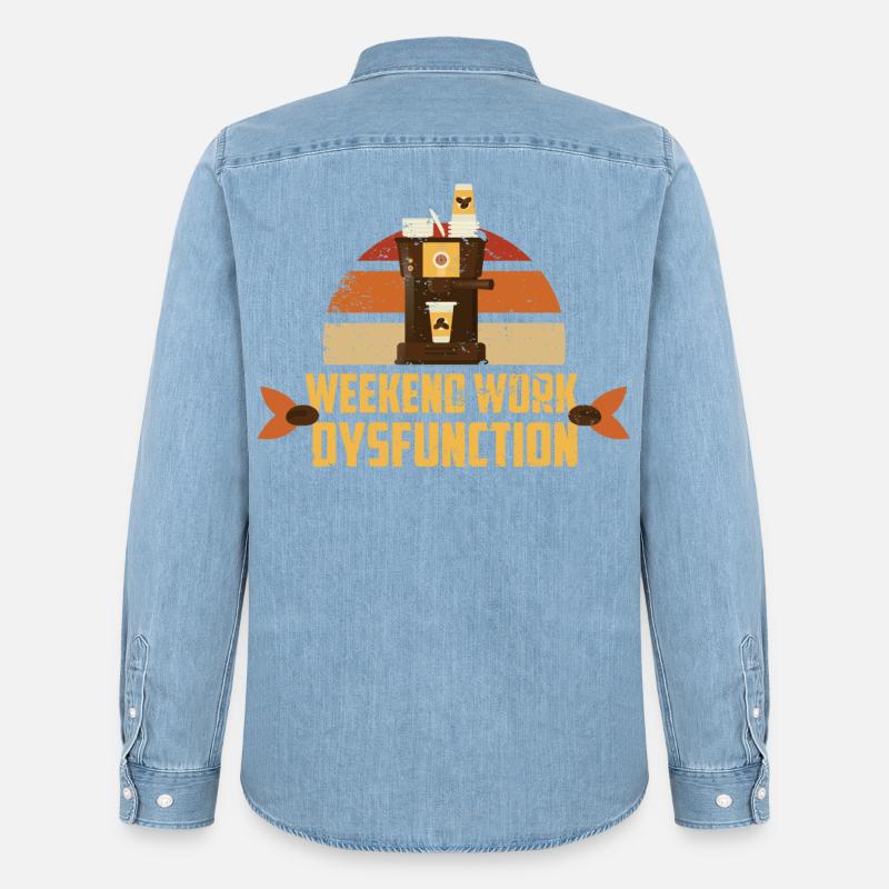 Weekend work ! Dysfunction - Men’s Organic Denim Shirt by Stanley/Stella - light wash