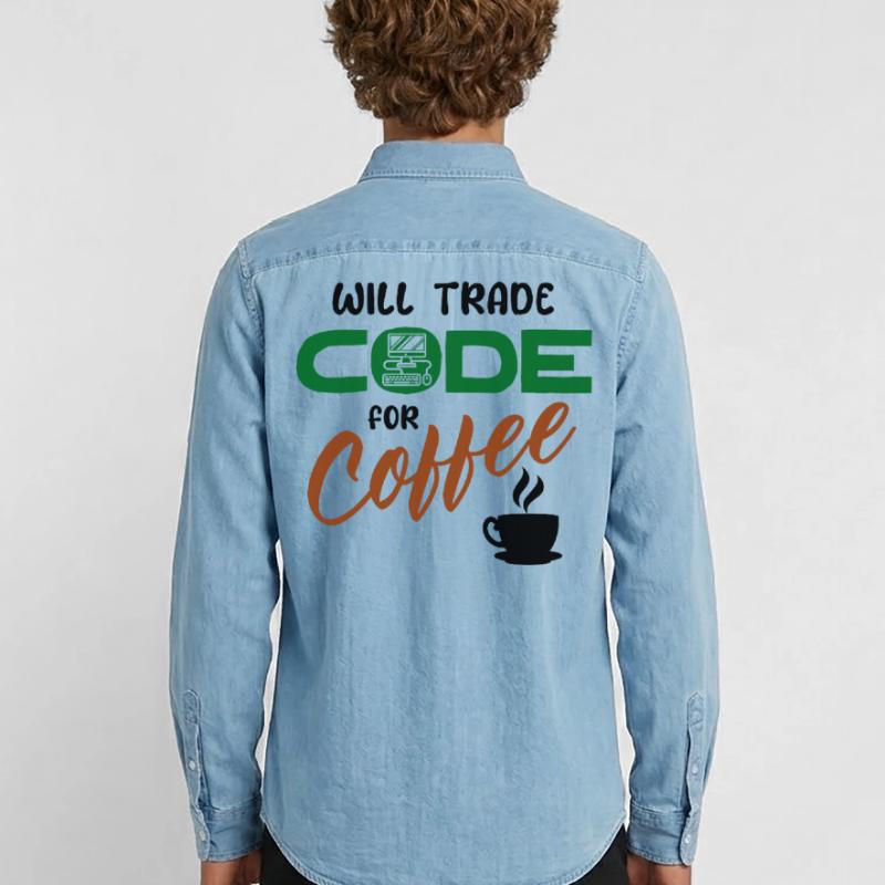 Code Statement Developer Computerfreak Informatik Männer Jeanshemd Organic von Stanley/Stella