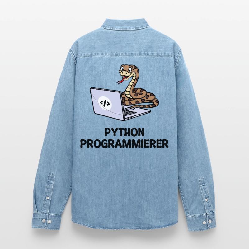 Programmierer Computer Code Developer Statement Männer Jeanshemd Organic von Stanley/Stella
